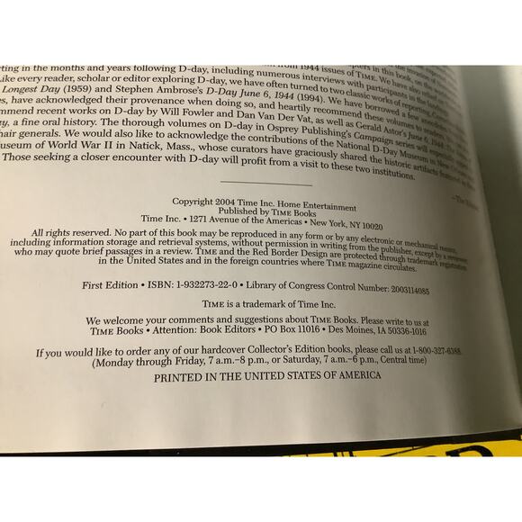 TIME D-Day: 24 Hours That Saved The World w/ Introduction by Tom Hanks N - Picture 4 of 7